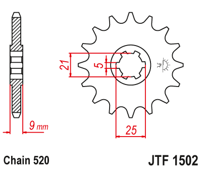 JT SPROCKETS gear wheel JTF1502.13 (56913jt)